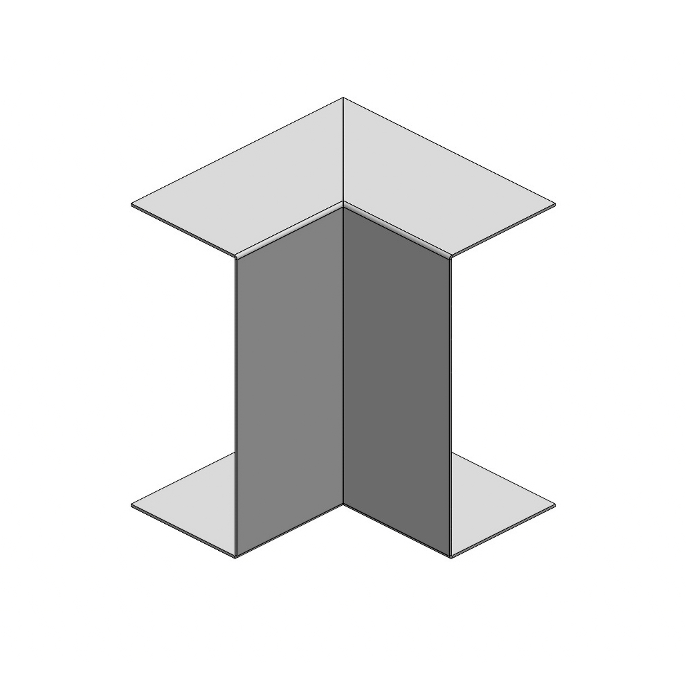 Metal pipe boxing - U shaped - Internal corner